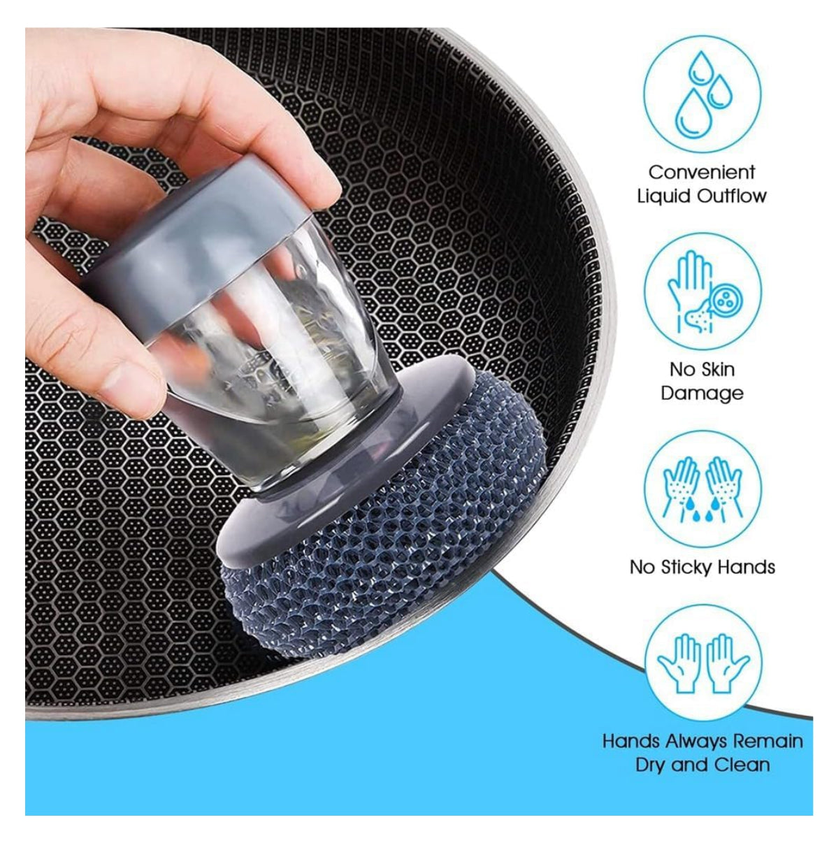 Dispensador Jabón Esponja brillo Olla