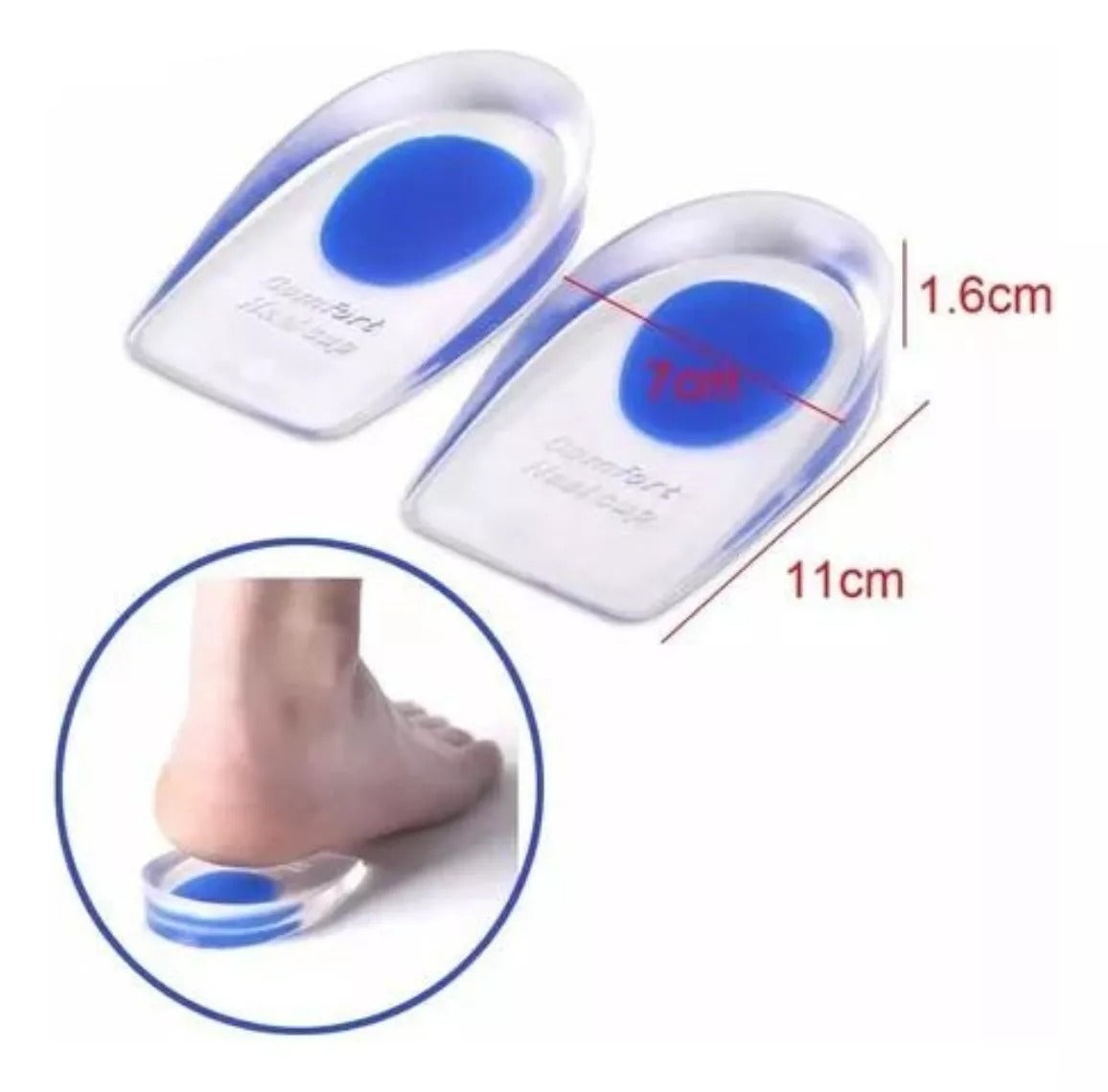 Plantilla Pies Silicona Gel Talonera