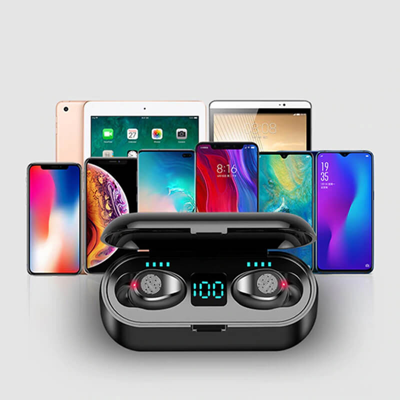 Audífono Inalámbricos F9 Con Power Bank