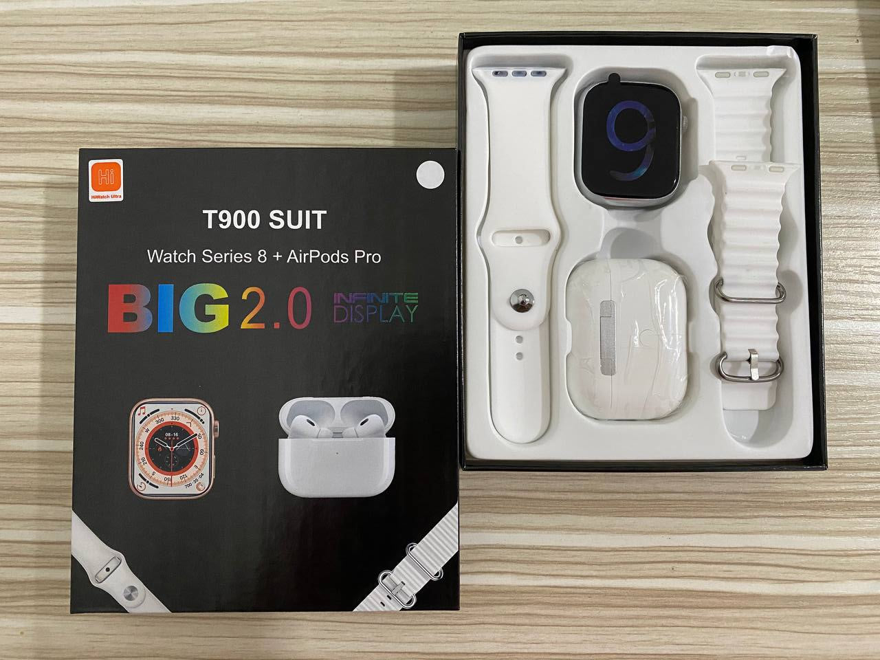 Combo Reloj Smartwatch T900 + audífonos