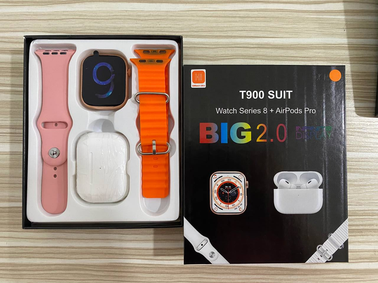Combo Reloj Smartwatch T900 + audífonos