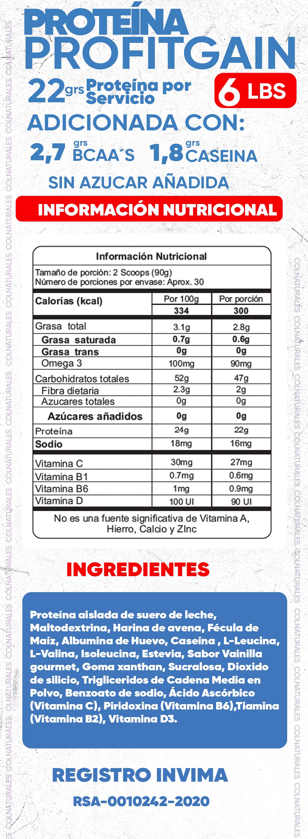 Proteina whey isolate 6 libras Profit