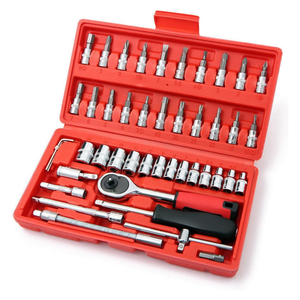 🔧 ESTUCHE JUEGO DE HERRAMIENTAS 46 PIEZAS🔧