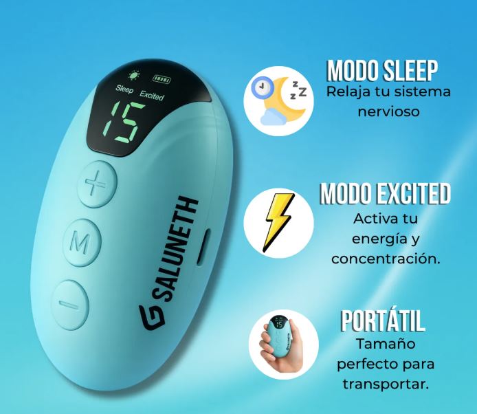 Dispositivo Portátil deRelaxación EMS – Tu aliado esencial para manejar el estrés y apoyar el control de la ansiedad