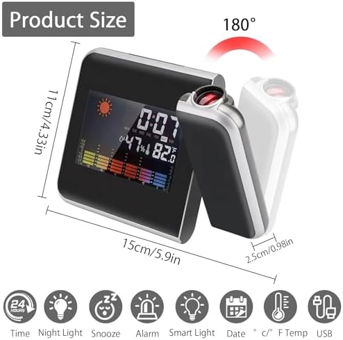 Reloj Despertador Proyeccion Digital LED
