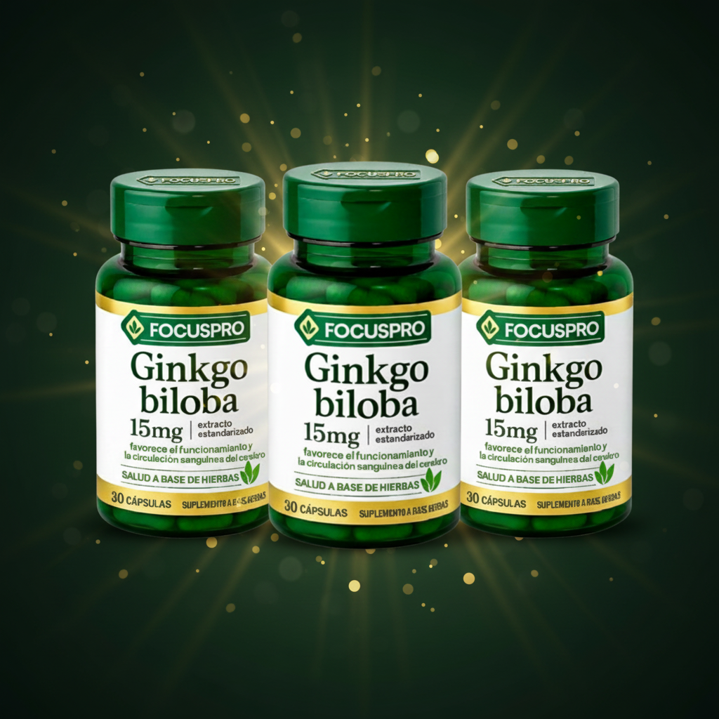 FOCUS PRO GINKGOBILOBA - Energía y enfoque para tu día a día💪🧠