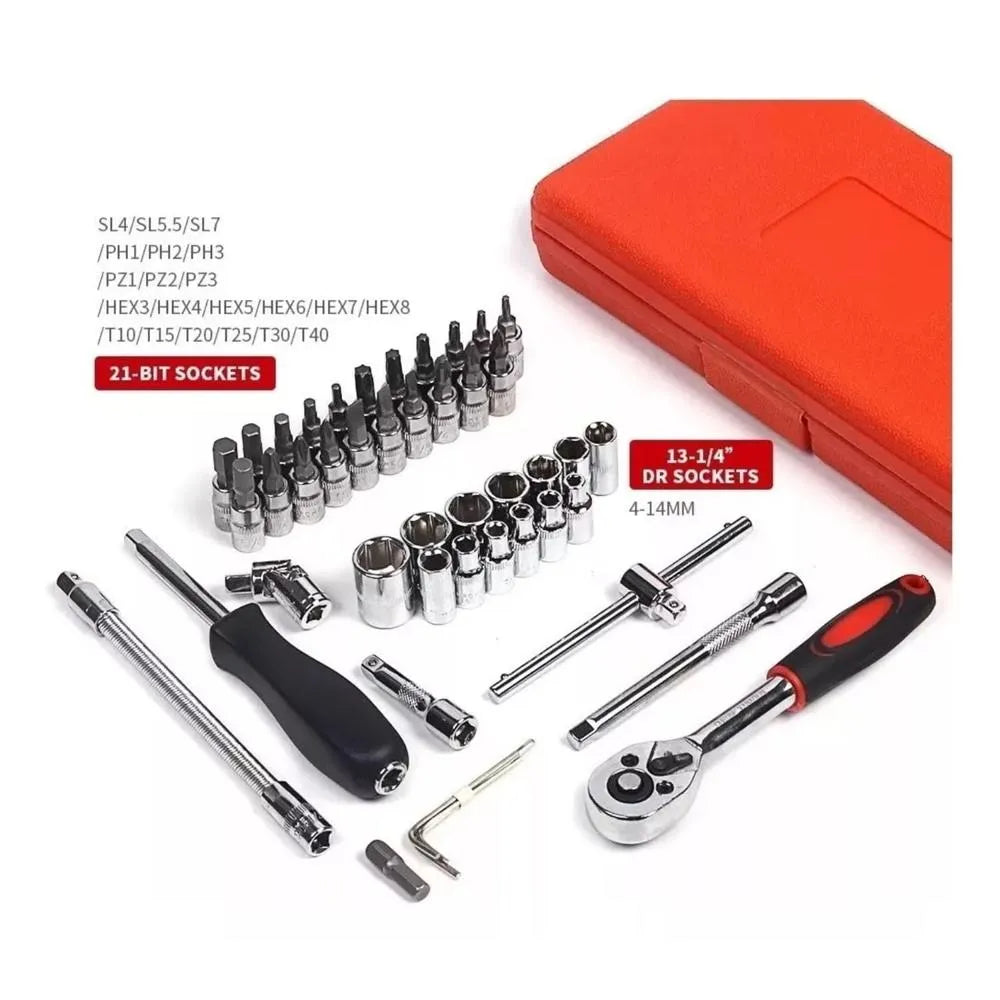 🔧 ESTUCHE JUEGO DE HERRAMIENTAS 46 PIEZAS🔧