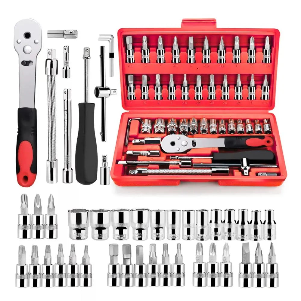 🔧 ESTUCHE JUEGO DE HERRAMIENTAS 46 PIEZAS🔧