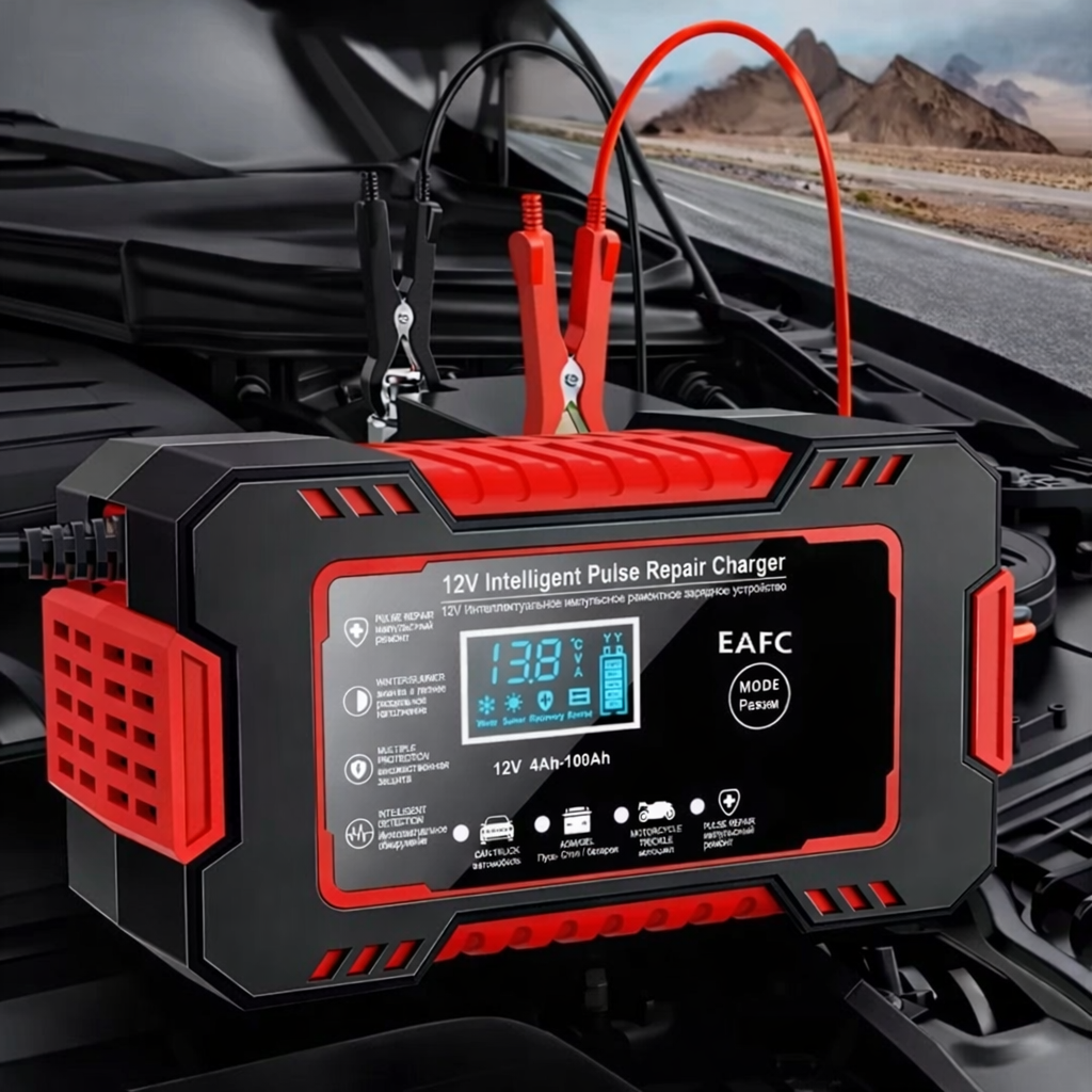 CARGADOR DE BATERIA + COMPRESOR DE AIRE