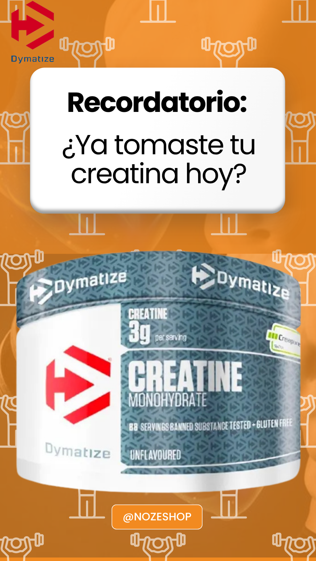 ⚡CREATINA DYMATIZE 300GR🏋️‍♂️