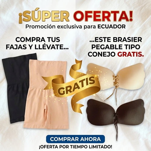 2x FAJAS ESTRAPLES DE MICROFIBRA + GRATIS - BRASIER PEGABLE TIPO CONEJO