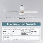 Ventilador Con Foco Led aspas