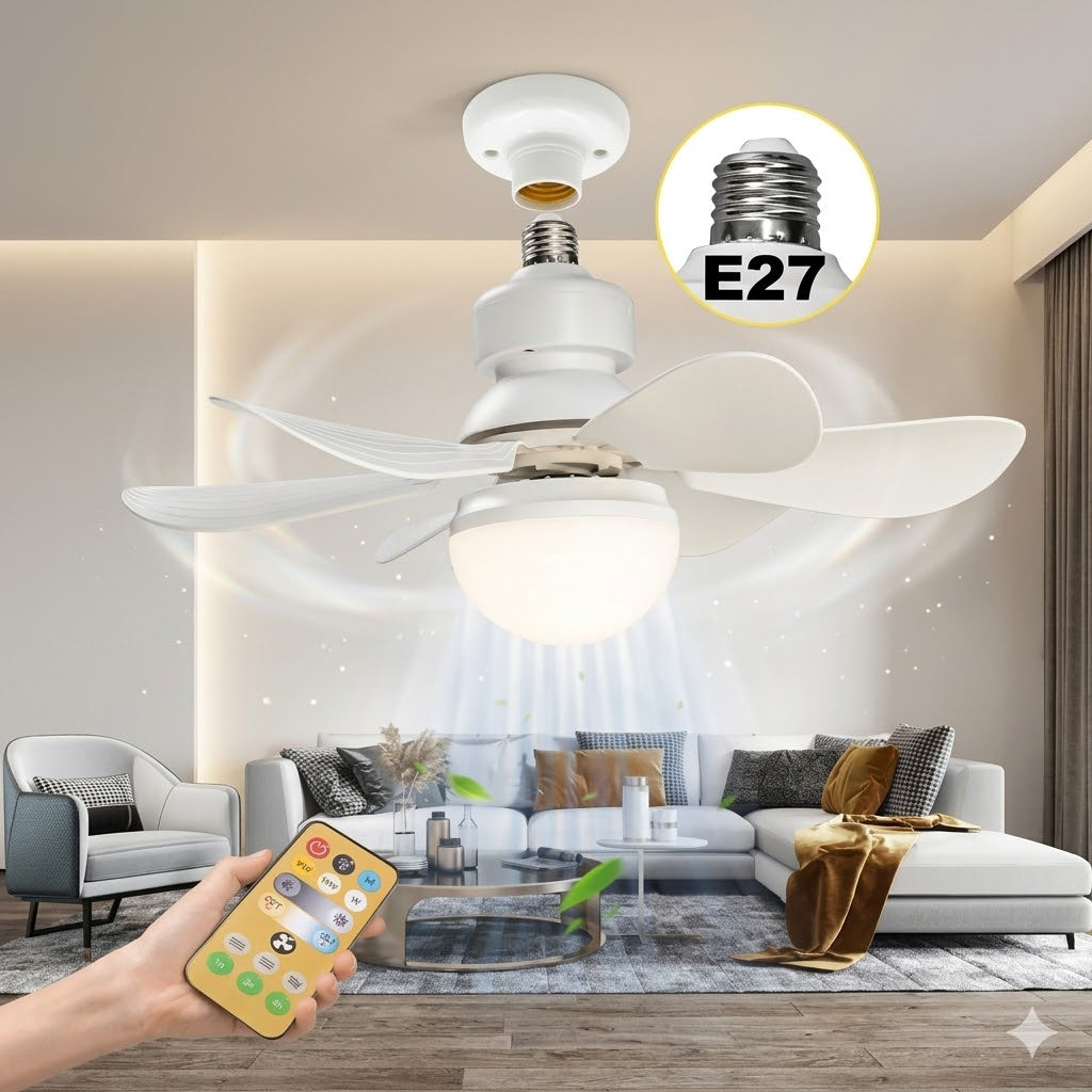 Ventilador Con Foco Led aspas
