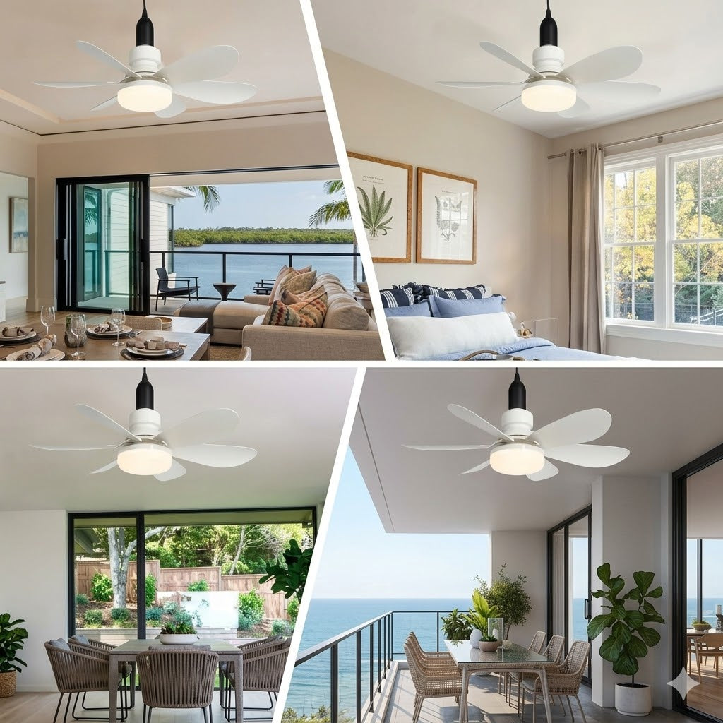 Ventilador Con Foco Led aspas