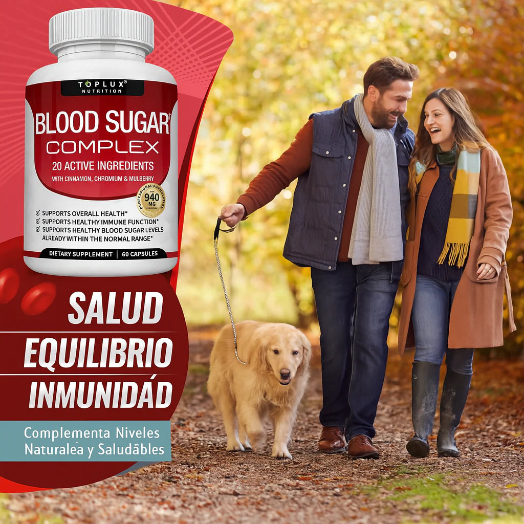 🌿 BLOOD SUGAR COMPLEX – Equilíbrio, Energia e Bem‑Estar Todos os Dias