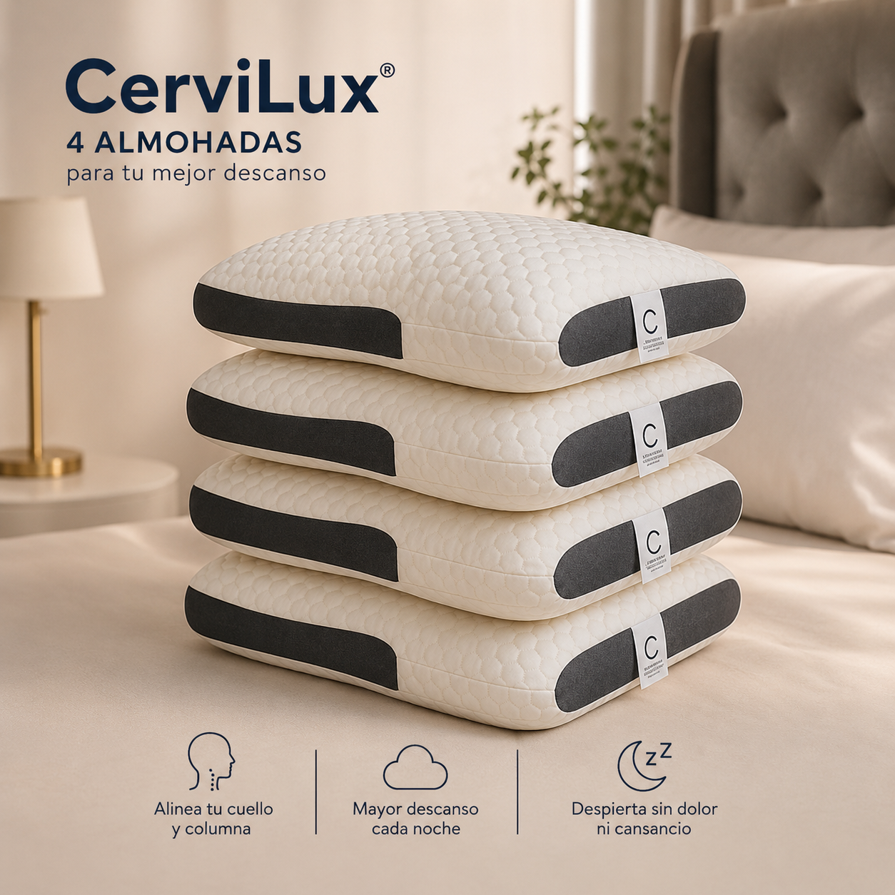 Almohadas CerviLux™ Compra 4 y gana regalos increíbles