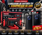 CARGADOR DE BATERIA + COMPRESOR DE AIRE
