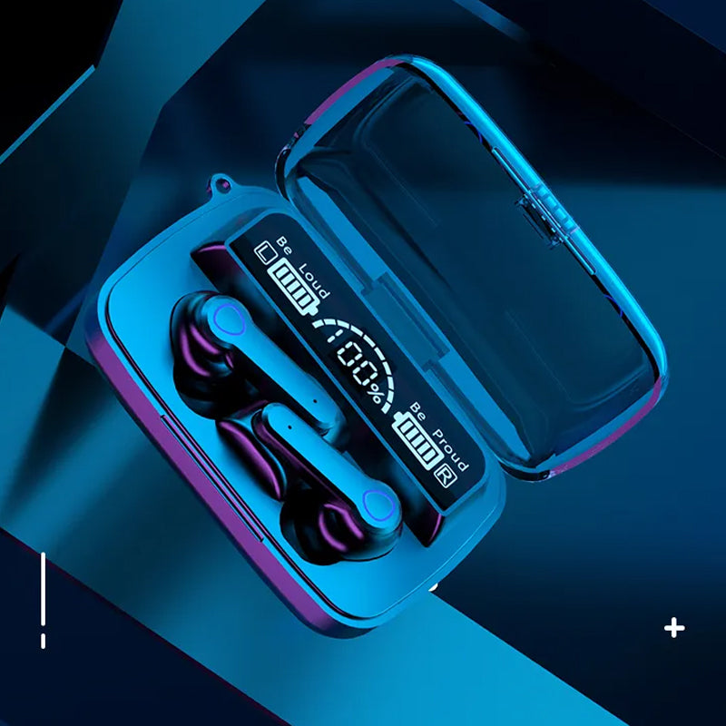 Audífonos M19 TWS Bluetooth con Power Bank y Linterna