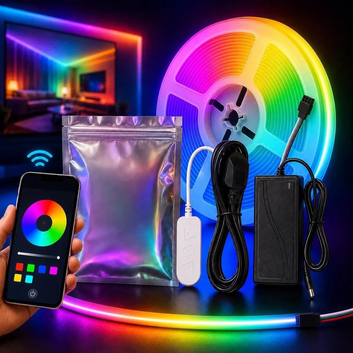 Cinta Led Tira Luces 5mts Rgb Multicolor
