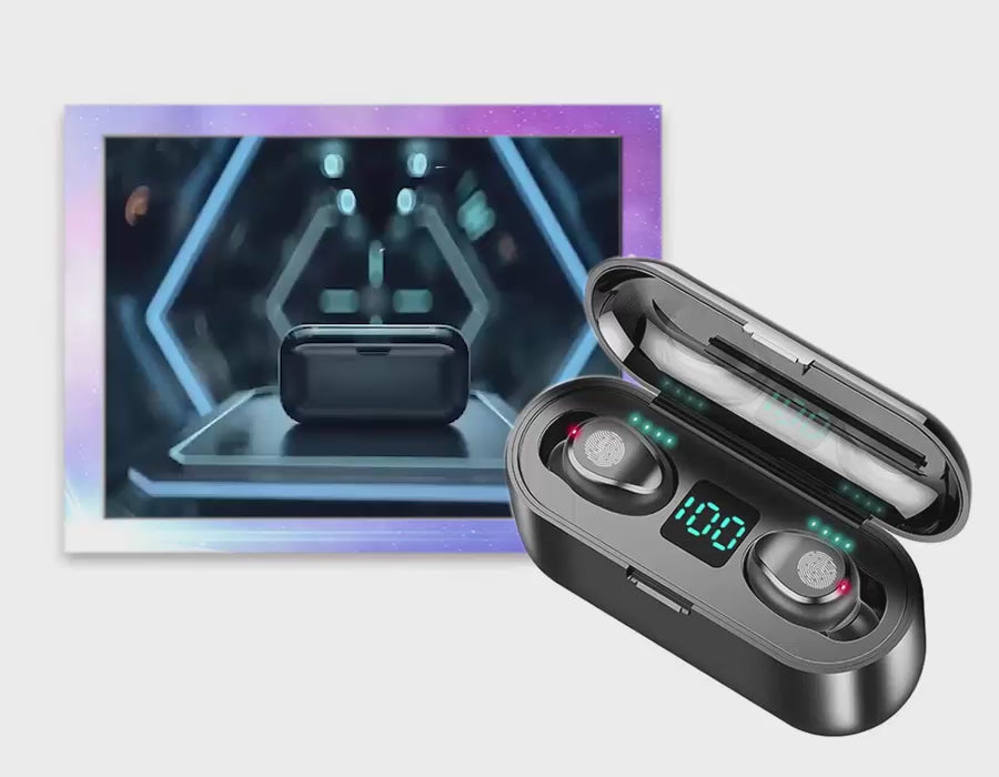 Audífono Inalámbricos F9 Con Power Bank