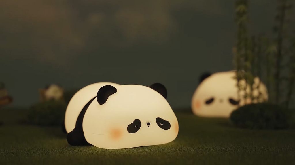 Lampara oso panda 3 tonos silicona pd-30