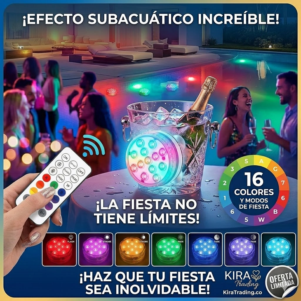 ✨ Kit Premium de Iluminación RGB para Piscinas 🌈💦(Recomendado a partir de 4 unidades)